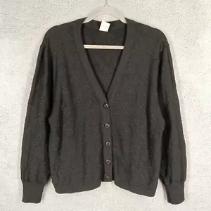 Hashahar Mens Japan 42/US Large Cardigan Sweater Button Paisley Knitwear Vintage - Picture 1 of 6