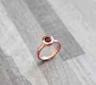 1.50Ct Round Cut Red Ruby Bridesmaid Gift, Minimalist Ring, 14K Rose Gold Finish