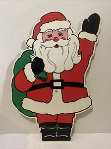 VTG Retro Santa Claus Outdoor Sign decoration 26 inch Christmas Rare - Picture 1 of 7