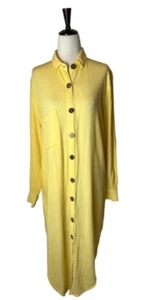 Vestido Jens Pirate Botín Mujer Grande Amarillo Sol Arrugado Ipanema Camisa Midi - Imagen 1 de 10