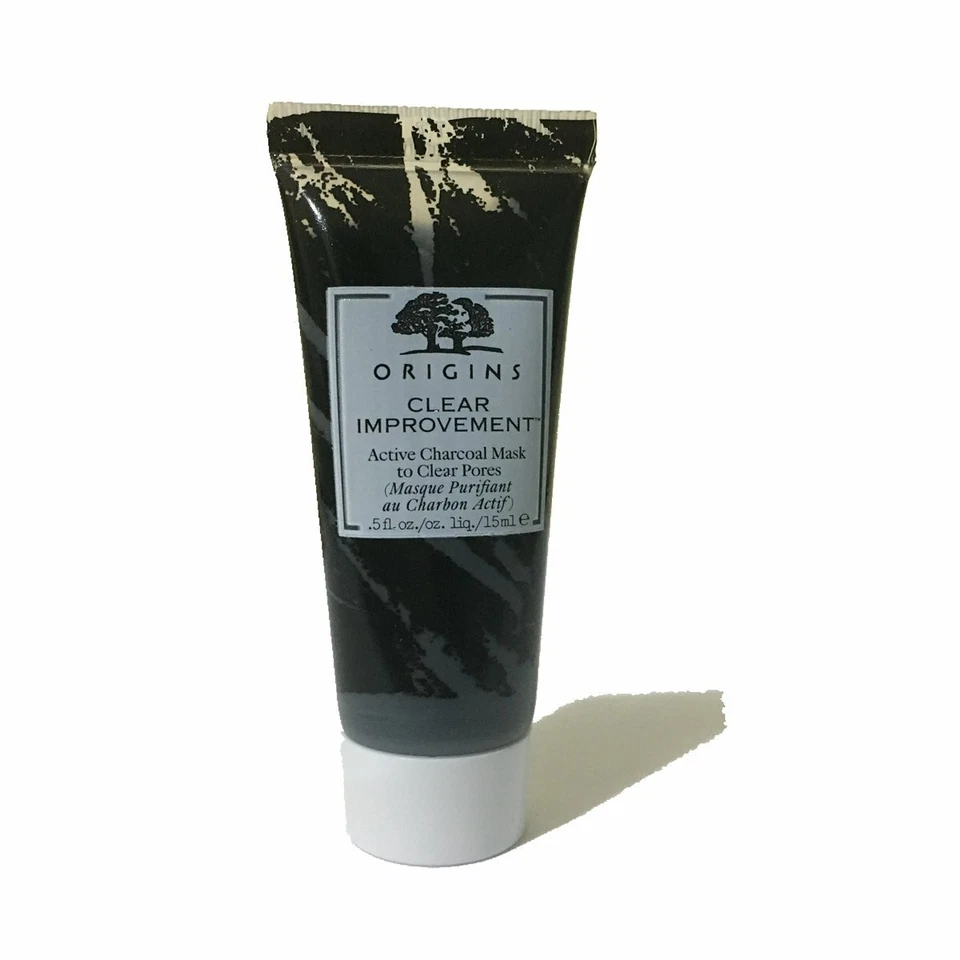 Máscara de carbón activa ORIGINS Clear Improvement para limpiar los poros de viaje 0,5 oz/15 ml Foto 1 de 1