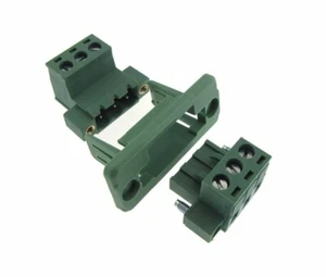 HQ 3 pin 5,08 mm morsetto a vite spina flangia avvolta morsetto posteriore - montaggio a pannello - Foto 1 di 1