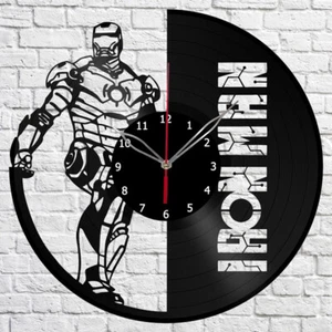 Vinyl Uhr Iron Man Wanduhr einzigartige Kunst Vinyl Schallplatte Wanduhr 1158 - Bild 1 von 12