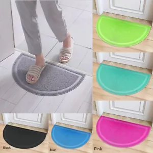 Half Moon Semi-Circle Non Slip Washable PVC Entrance Door Mat Floor Mat 36x60cm - Picture 1 of 33