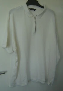 F&F weißes T-Shirt Größe 2XL mit Reißverschluss - Bild 1 von 4