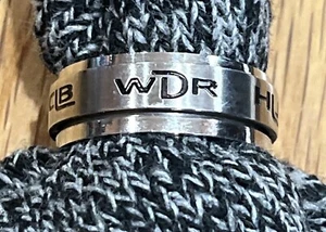 Stainless Steel Spinner Ring CTR In 10 Languages Size 12 - Picture 1 of 5