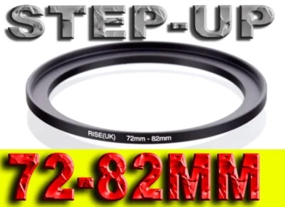 STEP UP 72MM 82MM ADATTATORE RING ADAPTER 72-82MM 72 82 72-82 MM 72MM-82MM - Image 1 of 3