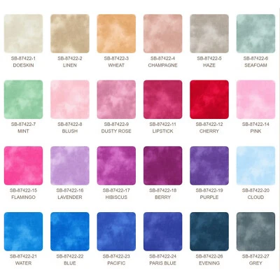 ROBERT KAUFMAN Kaufman Print Fabric, CLOUD COVER, Entire Collection of Colors, By 1/2 Yard