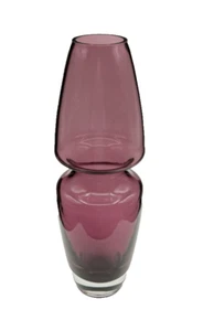 Marc Aurel Germany Amethyst Purple Wasp Waist Art Glass 12" Vase - Picture 1 of 10
