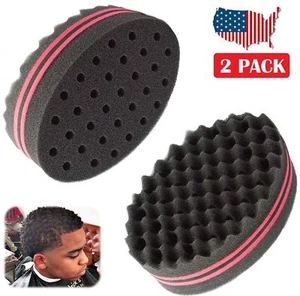 2Pcs Hair Sponge Magic Barber Twist Curl Brush Dread Locking Afro Coil Comb USA - Picture 1 of 13