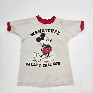 VTG Mickey Mouse Wenatchee Valley College Shirt Youth Small Collegiate Pacific - Picture 1 of 13