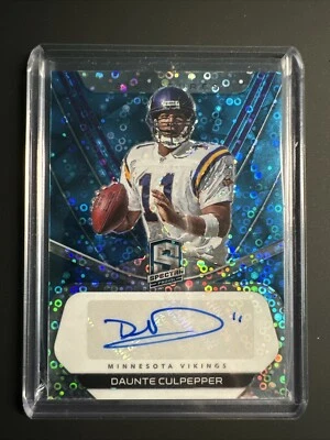2020-21 Spectra Signatures Neon Blue Daunte Culpepper S-DC Minnesota Vikings - Image 1 of 3