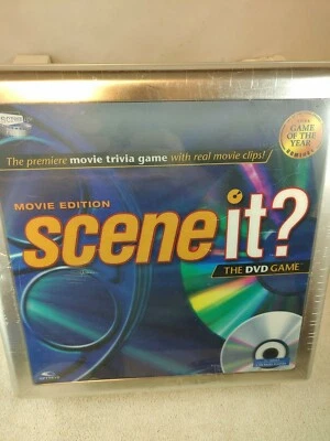 Scene It? Movie Edition DVD Board Game with real movie clips in SEALED Metal Box - Image 1 of 4
