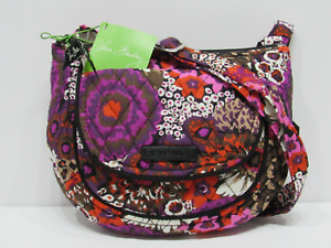 Vera Bradley Lizzy Lightweight Cotton Print Crossbody Bag in ROSEWOOD