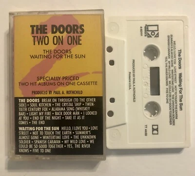 The Doors- Waiting For The Sun- Self Titled- Cassette Tape 9 60156-4-F  2 In One - Image 1 of 4
