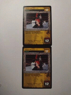 WWF/ WWE Raw Deal WWE Piledriver #1/PR Promo Card 2000 (X 2) - Image 1 of 2