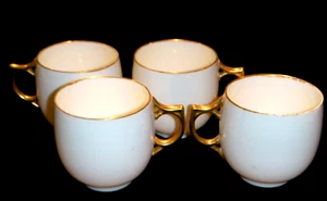 Set of 4 Antique 1880's A. Klingenberg A.K. France Limoges Demitasse Cups - Picture 1 of 11
