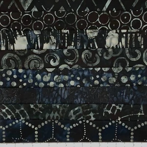 8 Fat Quarters dunkelblau, schwarz & grau #2 Batik Lunn Stoff FQ Pack 100% Baumwolle - Bild 1 von 6