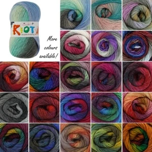 King Cole Riot DK Knitting Yarn Knit 100g Ball Acrylic Wool Mix - Picture 1 of 30