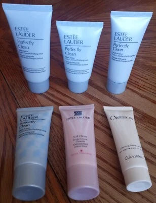 Lot of 6 Lotions/Cleansers Calvin Klein Obsession/Estee Lauder 1 oz & 1.7 oz NEW - Image 1 of 2