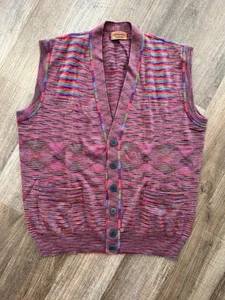 Gilet maglione cardigan seta cashmere collezione autentica Missoni 50 XL - Foto 1 di 9