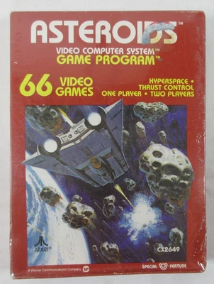 SEALED "Asteroids" 1981 ATARI VIDEO COMPUTER SYSTEM GAME in Box CX2649 Warner - Image 1 of 4