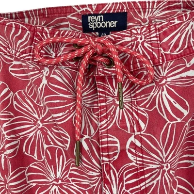 Reyn Spooner Board Shorts Mens 40 Red Floral Print 100% Cotton 8" Inseam - Image 1 of 4