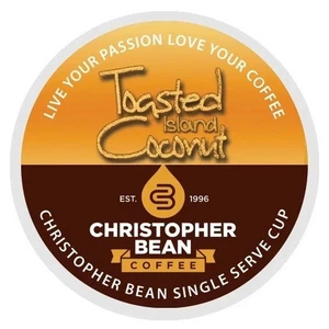 Christopher Bean Café Isla Tostada Coco Individual K Tazas 1-18 unidades Caja Reg - Imagen 1 de 1