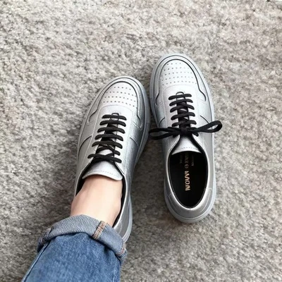 NEW IN BOX! Common Projects BBall Classic Low Sneakers Silver (6130) US Women's - Image 1 of 4