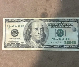 1862 Battle of Antietam $100 Bill Serial Number AD13091862B 9-13-1862 - Picture 1 of 2