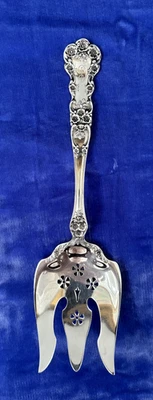 Tenedor para servir ensalada Gorham "Buttercup" de plata de ley... mono. 8,75" Foto 1 de 4