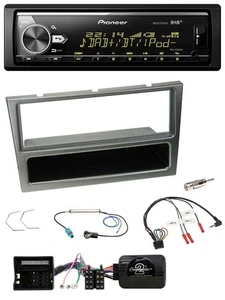 Pioneer Bluetooth USB DAB Lenkrad Autoradio für Opel Corsa C 04-06 aluminium - Bild 1 von 10