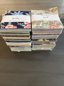 NUOVO,LOTTO (32) Confezione Charm Tessuto 5” Quadrati 42 Pezzi ea/Vari Modelli Trapuntazione - Foto 1 di 14