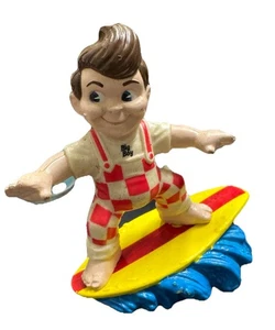 Vintage Big Boy Surfer Figure On Surfboard 3” Toy Elias Brothers 1990 - Picture 1 of 4