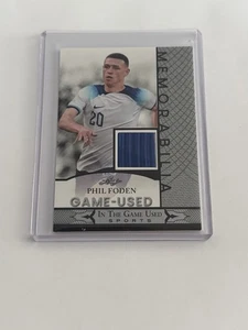 Maglia cimeli Phil Foden 2024 foglia nel gioco usata - Foto 1 di 2
