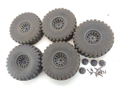 5x AXIAL SCX6 Trail Honcho Falken Wildpeak Tires & 17mm Hex Wheels w/ Caps - Image 1 of 4