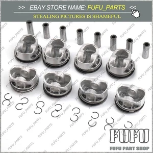 STD 8x Pistons & Rings Set For BMW 550i 750i X5 F07 F02 E70 F10 E71 4.4L N63B44A - Picture 1 of 5