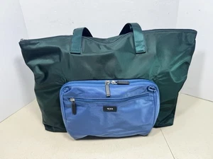 Tumi Packable Travel Tote Bag Green/blue (71) - Picture 1 of 14