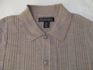 ¡¡NUEVO CON ETIQUETAS!! Cárdigan tejido Christian Lacroix suéter cuello lana merino para hombre M SS - Imagen 1 de 8