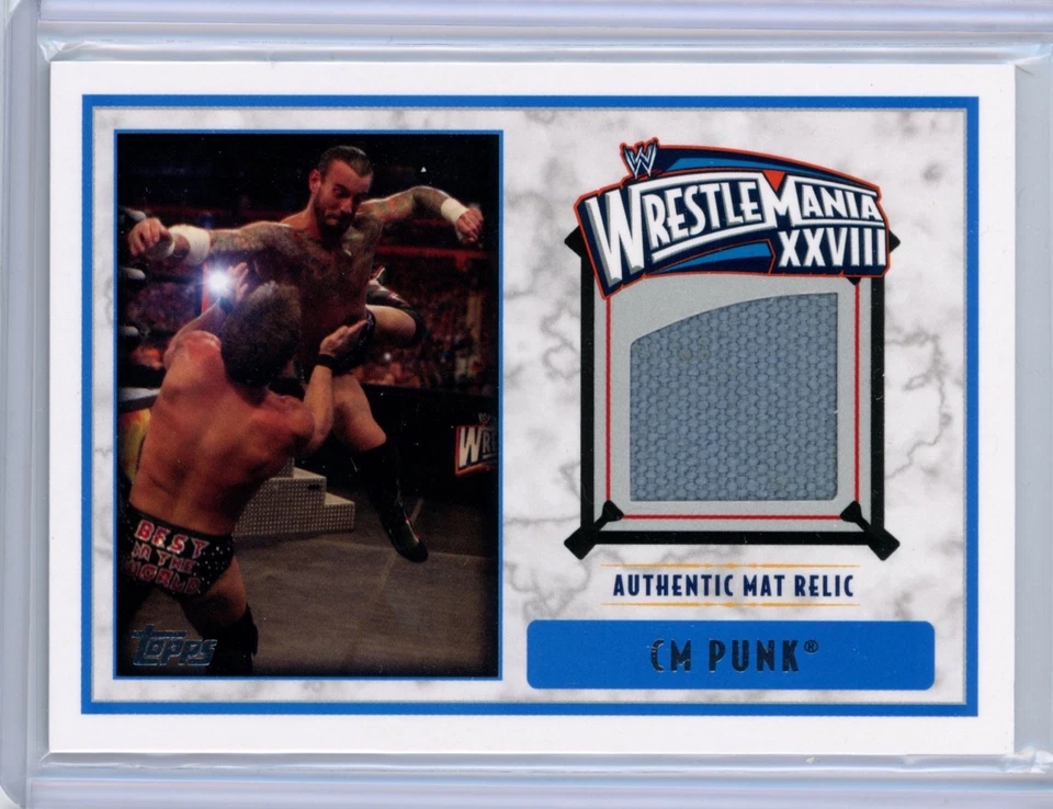 2012 Topps WWE WrestleMania XXVIII Mat Relics CM Punk Foto 1 de 1