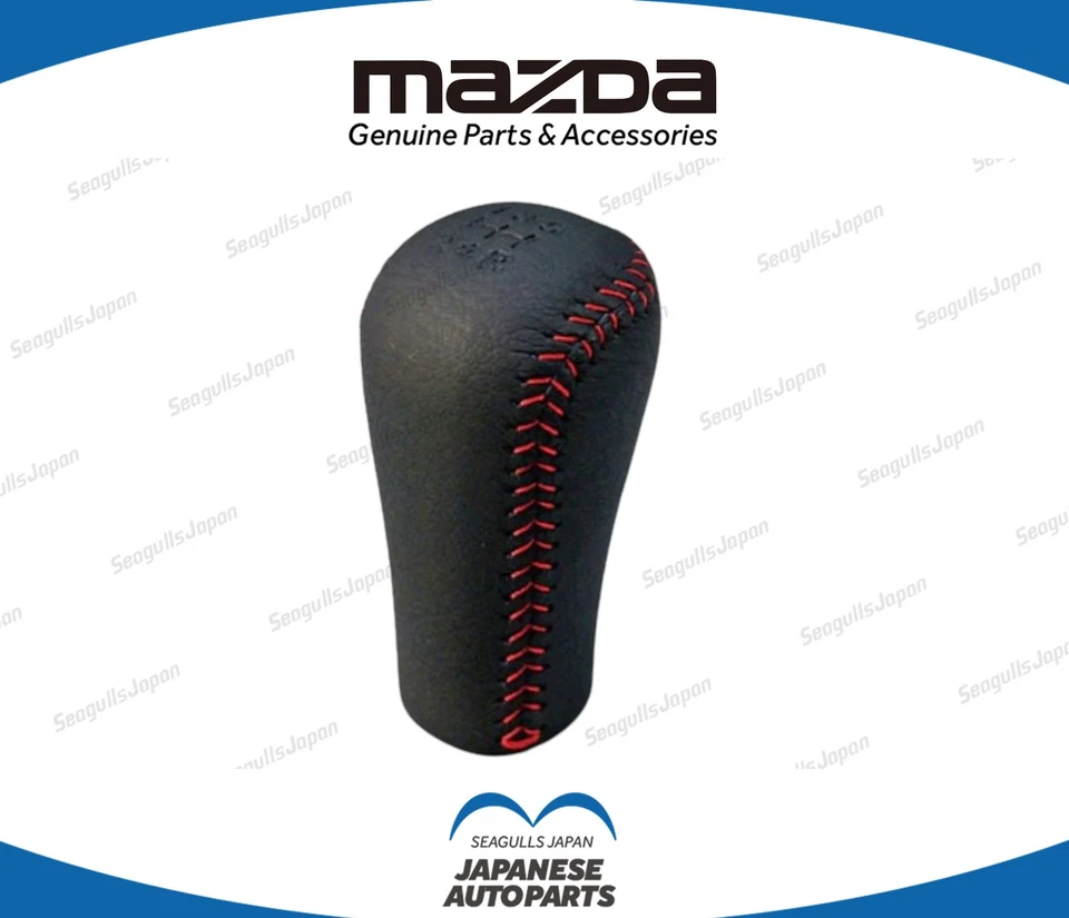 Perilla de cambio MAZDA OEM RX-7 FD3S Spirit-R RS RSR 5MT cuero negro puntada roja Foto 1 de 1