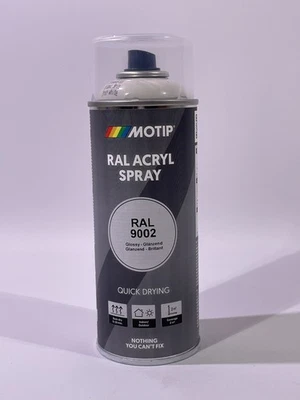 MOTIP RAL 9002 Grauweiss Glänzend Industrielack Spray Acryl 400ml 07046 Lack - Bild 1 von 4