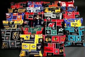 Set of 8 CORNHOLE BAGS Pick Your NHL Hockey Teams ACA Regulation Top Quality! - Picture 1 of 1
