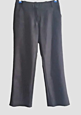 VTG M &Co Straight Black Pants Midweight Viscose + Linen Pants Pocket Casual 8P - Image 1 of 4