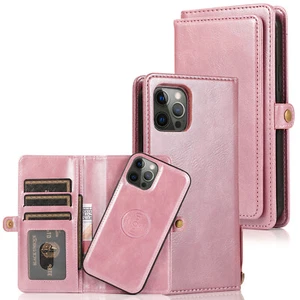 For iPhone 15 Pro Max/14/13/12/11 Leather Detachable Magnetic Wallet Phone Cover - Picture 1 of 56