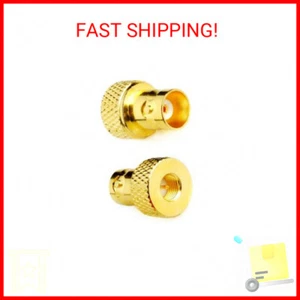 DHT Electronics 2pcs RF coaxial coax adapter SMA male to BNC female goldplated - Picture 1 of 2