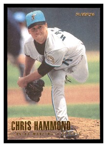 1996 Fleer #387 CHRIS HAMMOND Florida Marlins ~D9PP