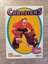 1970-71 Topps #45 KEN DRYDEN Rookie HOF Goalie Montreal Canadiens EX Condition!