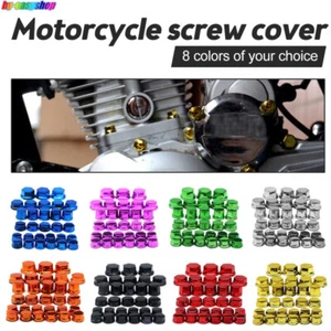 Universal Motorcycle Scooter Screw Nut Bolt Cap Cover Decoration Accessories - Picture 1 of 20