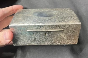 CAJA TOCADOR VICTORIANO ESTERLINA GRABADA DOMINICK & HAFF - Imagen 1 de 9